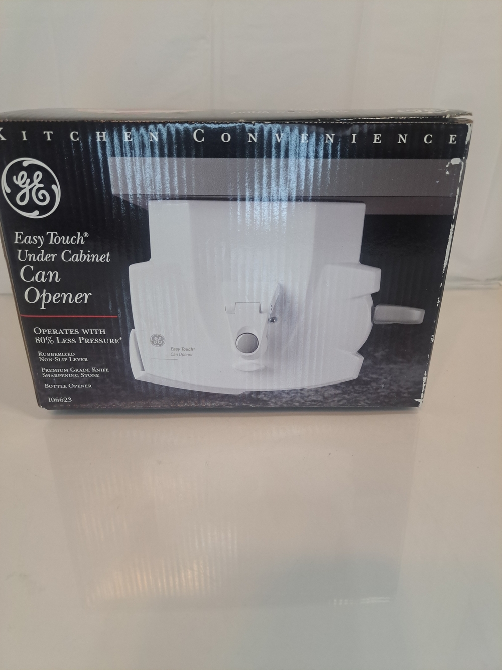 GE Easy Touch Under Cabinet CAN OPENER Knife Sharpener & Bottle Opener